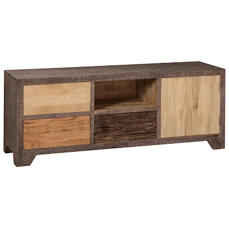 Rustic TV Stand with Natural Hues